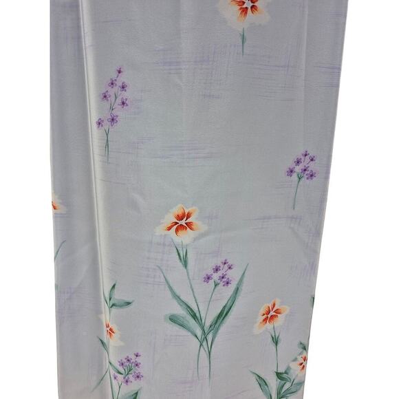 Vtg 80s 90s DONCASTER 100% Silk Floral Midi Skirt Periwinkle Sz 16 XL NWOT - Picture 3 of 5